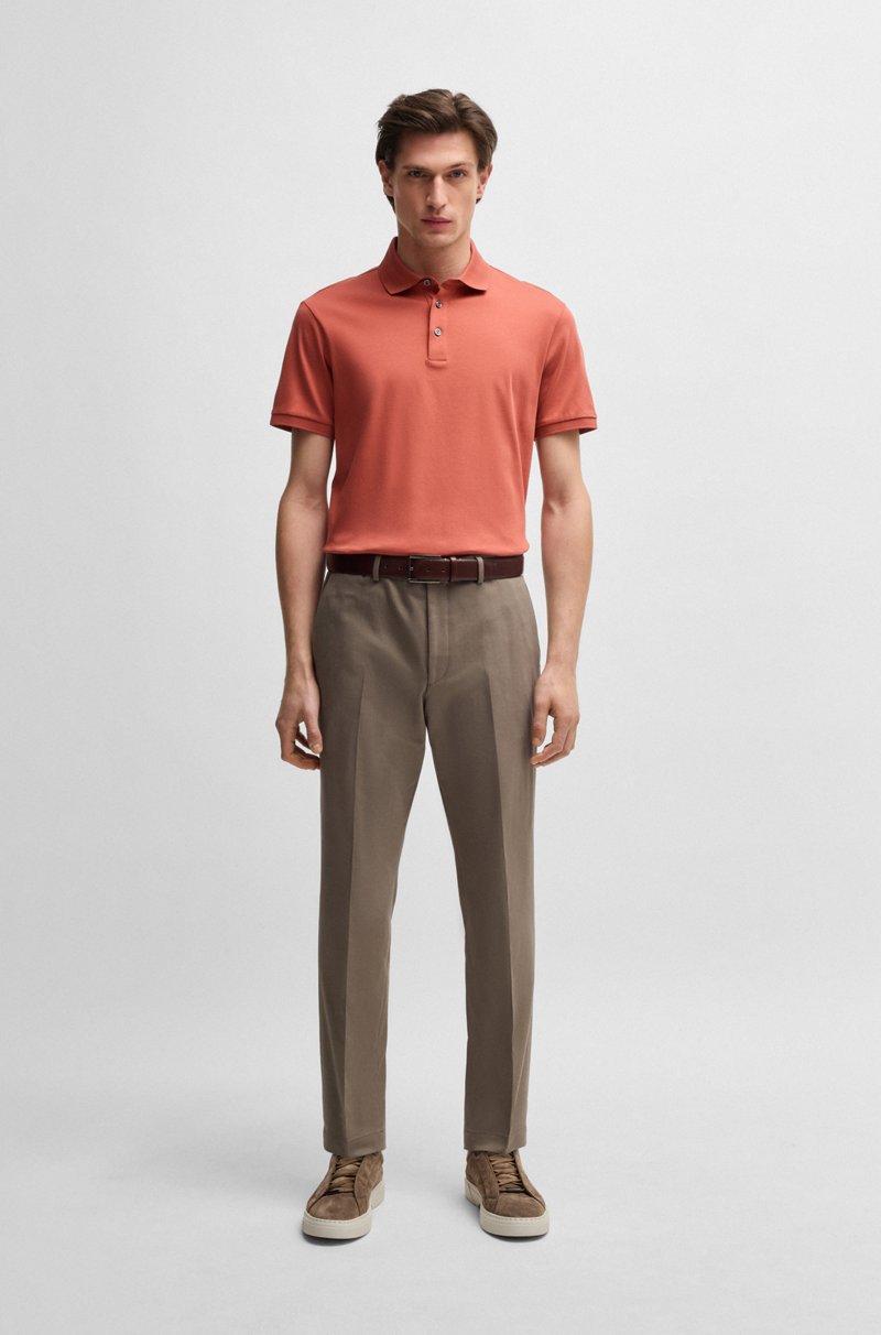 Hugo Boss Pantalones Slim Fit De Algodón Cashmere Y Elástico