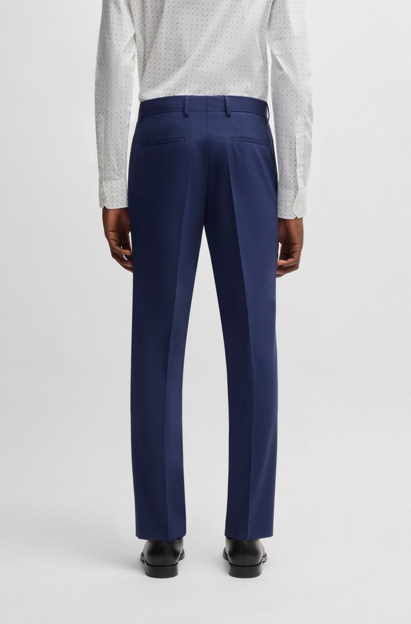 Hugo Boss Pantalones Slim Fit De Lana Virgen Elástica