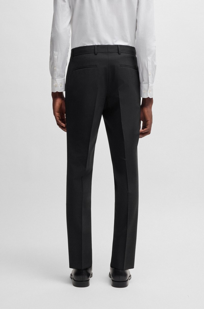 Hugo Boss Pantalones Slim Fit De Lana Virgen Elástica