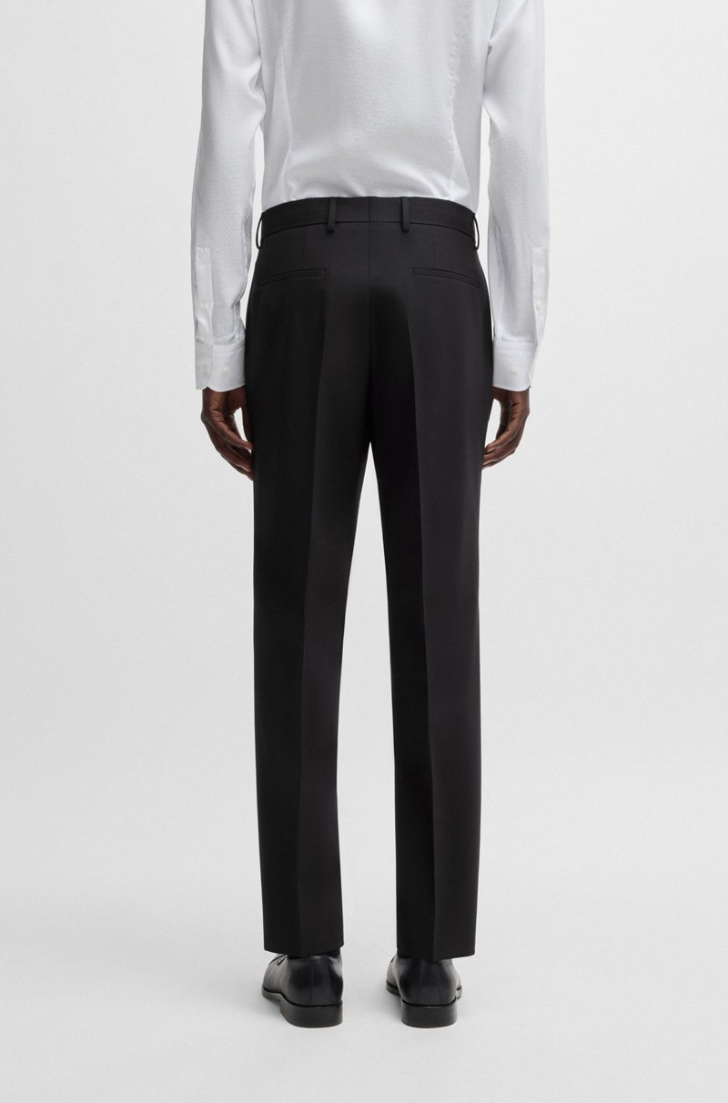 Hugo Boss Pantalones Slim Fit De Lana Virgen Elástica