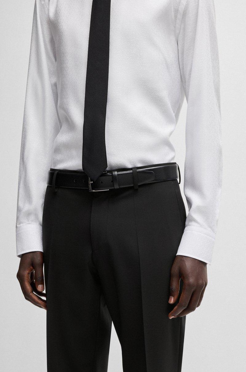 Hugo Boss Pantalones Slim Fit De Lana Virgen Elástica