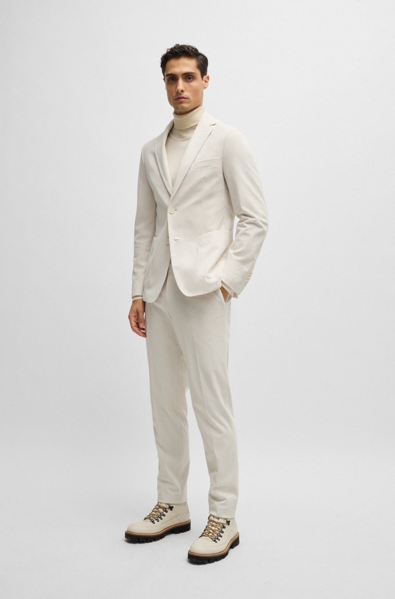 Hugo Boss Pantalones Slim Fit De Pana Elástica Técnica