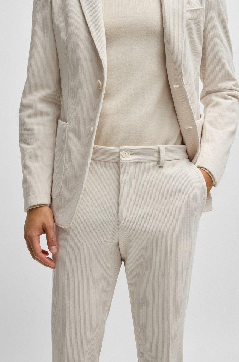 Hugo Boss Pantalones Slim Fit De Pana Elástica Técnica