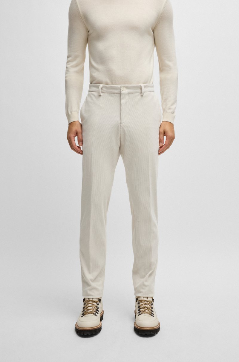 Hugo Boss Pantalones slim fit de pana elástica técnica