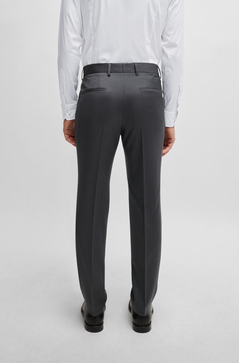 Hugo Boss Pantalones Slim Fit De Sarga De Lana Virgen