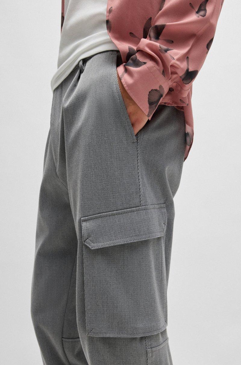 Hugo Boss Pantalones Slim Fit De Tejido De Gabardina Elástico