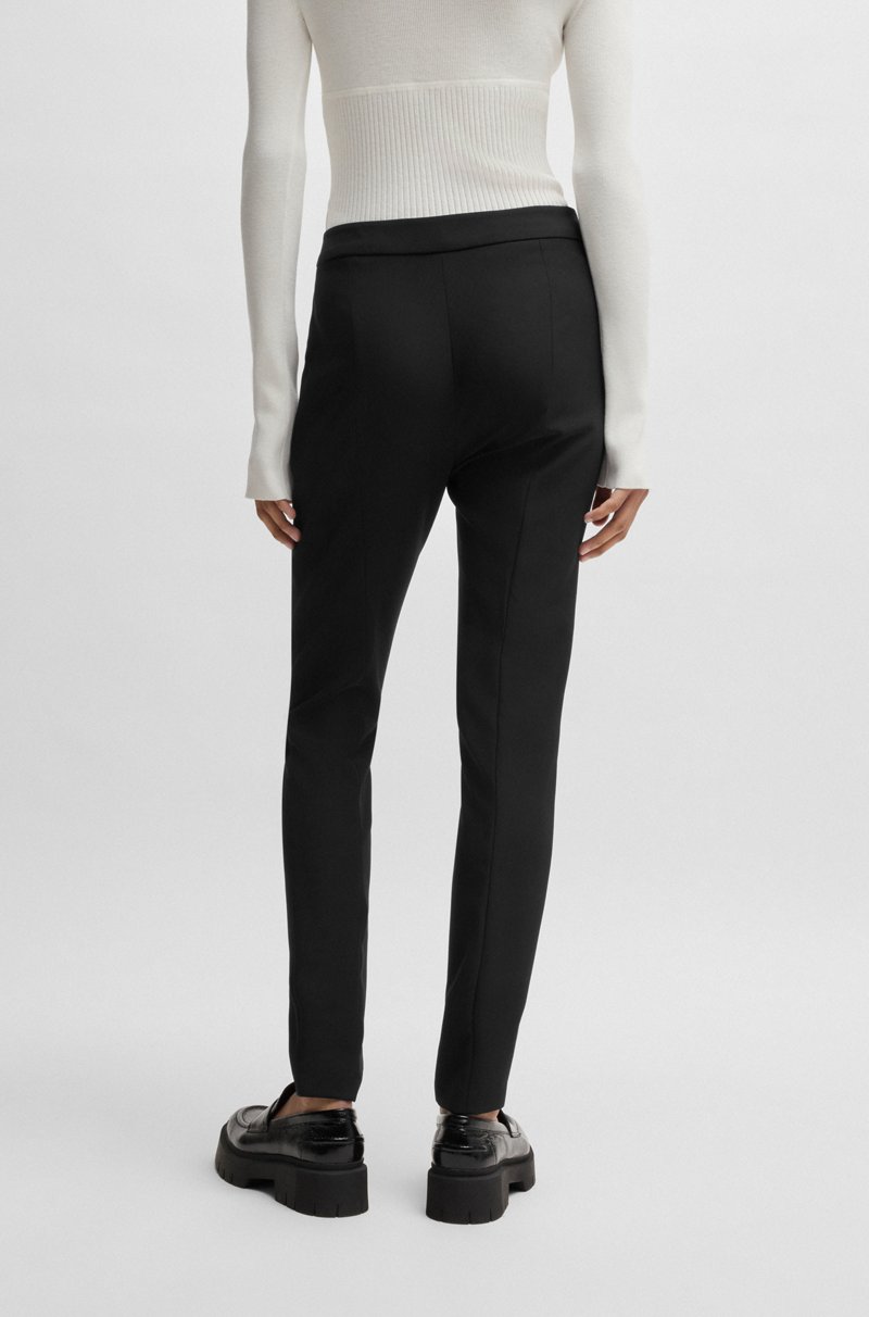 Hugo Boss Pantalones Slim Fit De Tejido Elástico Con Remache De Logo