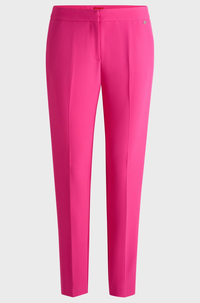 Hugo Boss Pantalones slim fit de tejido elástico con remache de logo