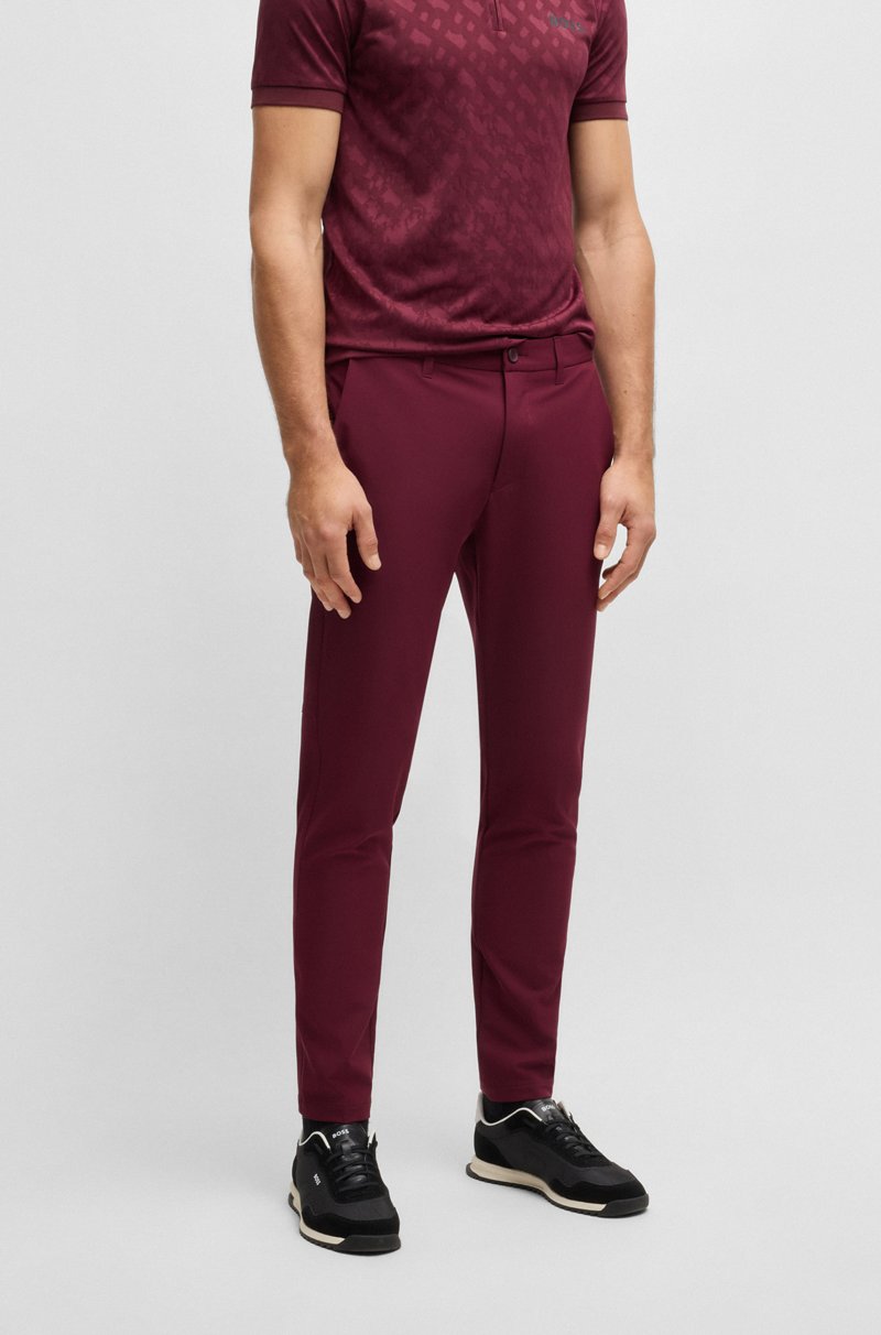 Hugo Boss Pantalones slim fit de tejido elástico repelente al agua