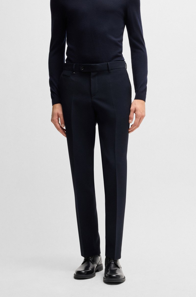 Hugo Boss Pantalones slim fit en piqué elástico con microdibujo