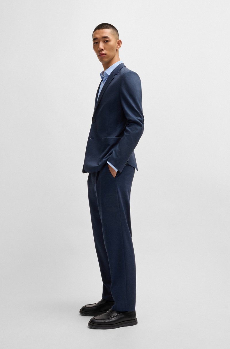 Hugo Boss Pantalones Slim Fit En Sarga Superflexible Jaspeada