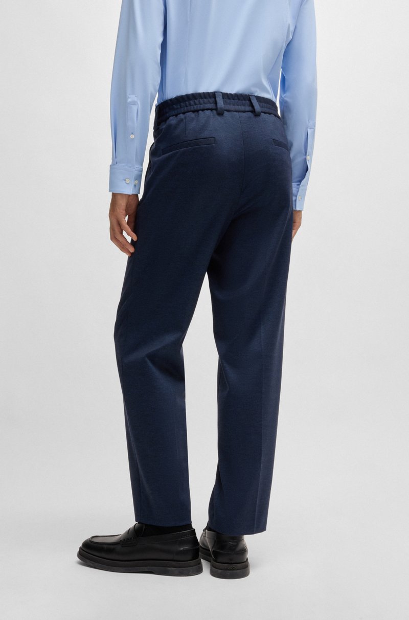 Hugo Boss Pantalones Slim Fit En Sarga Superflexible Jaspeada