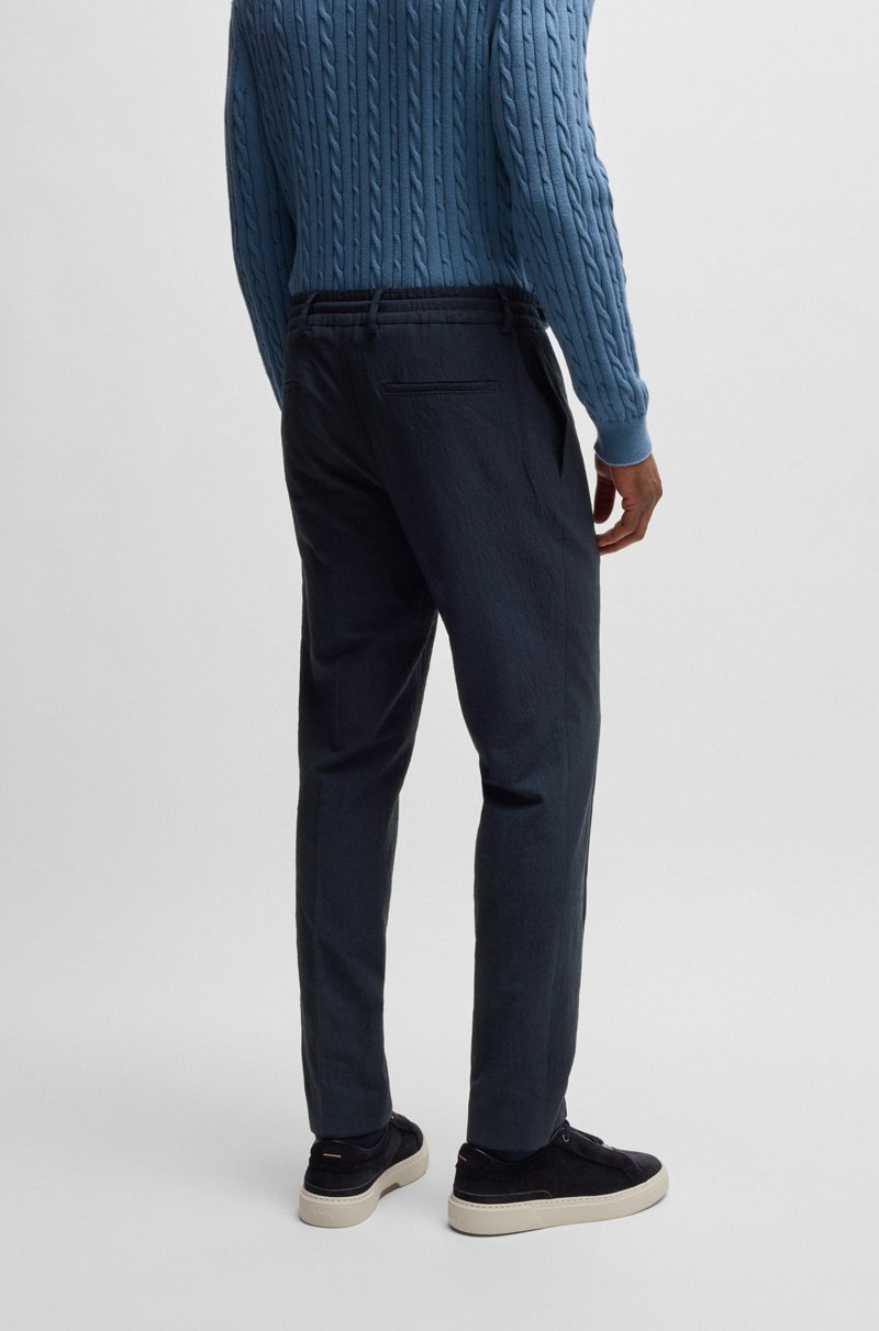 Hugo Boss Pantalones Slim Fit En Sirsaca Con Lana Virgen