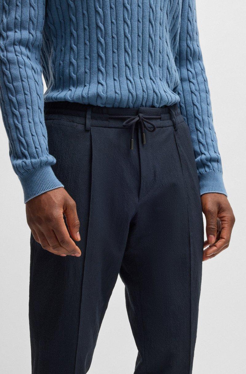 Hugo Boss Pantalones Slim Fit En Sirsaca Con Lana Virgen