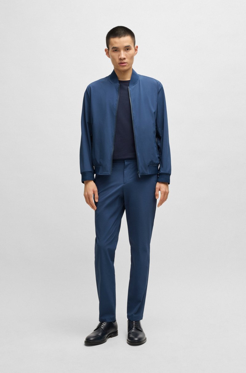 Hugo Boss Pantalones Slim Fit En Tejido De Membrana Elástica Ideal Para Viajar