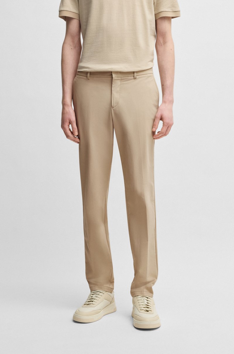 Hugo Boss Pantalones Slim Fit En Tejido De Membrana Elástica Ideal Para Viajar