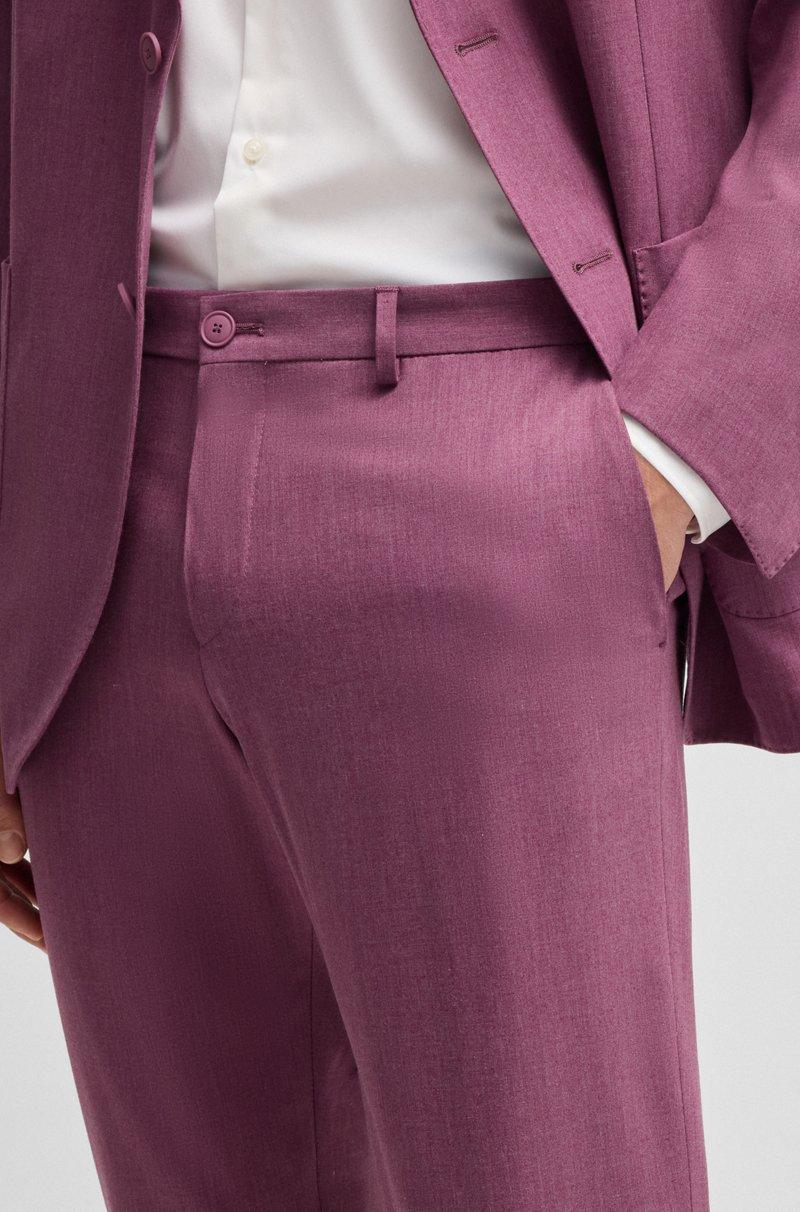 Hugo Boss Pantalones Slim Fit En Tejido Elástico Con Microestampado