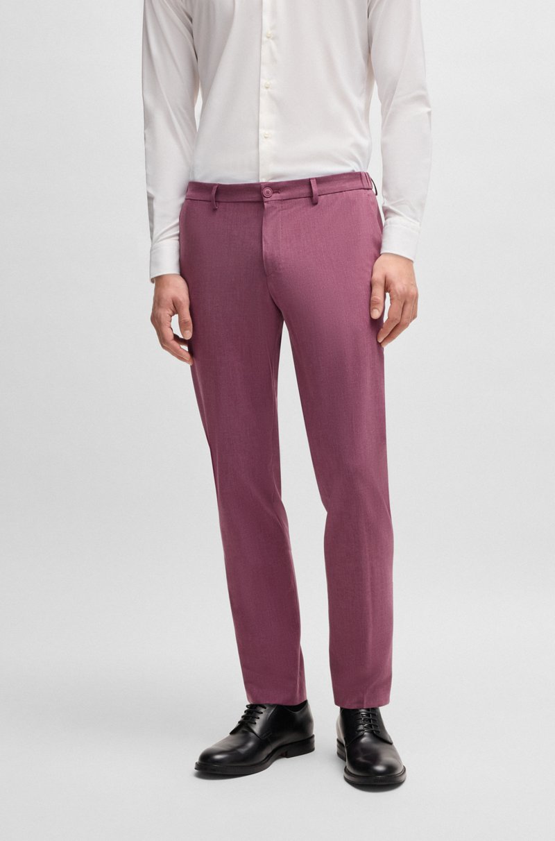 Hugo Boss Pantalones slim fit en tejido elástico con microestampado