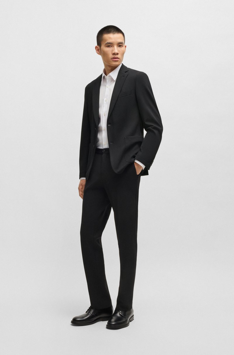 Hugo Boss Pantalones Slim Fit En Tejido Elástico Lavable