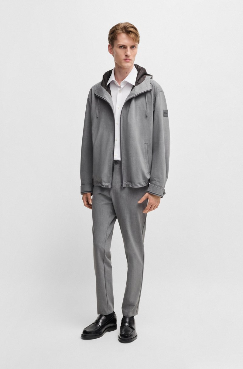 Hugo Boss Pantalones Slim Fit En Tejido Elástico Técnico