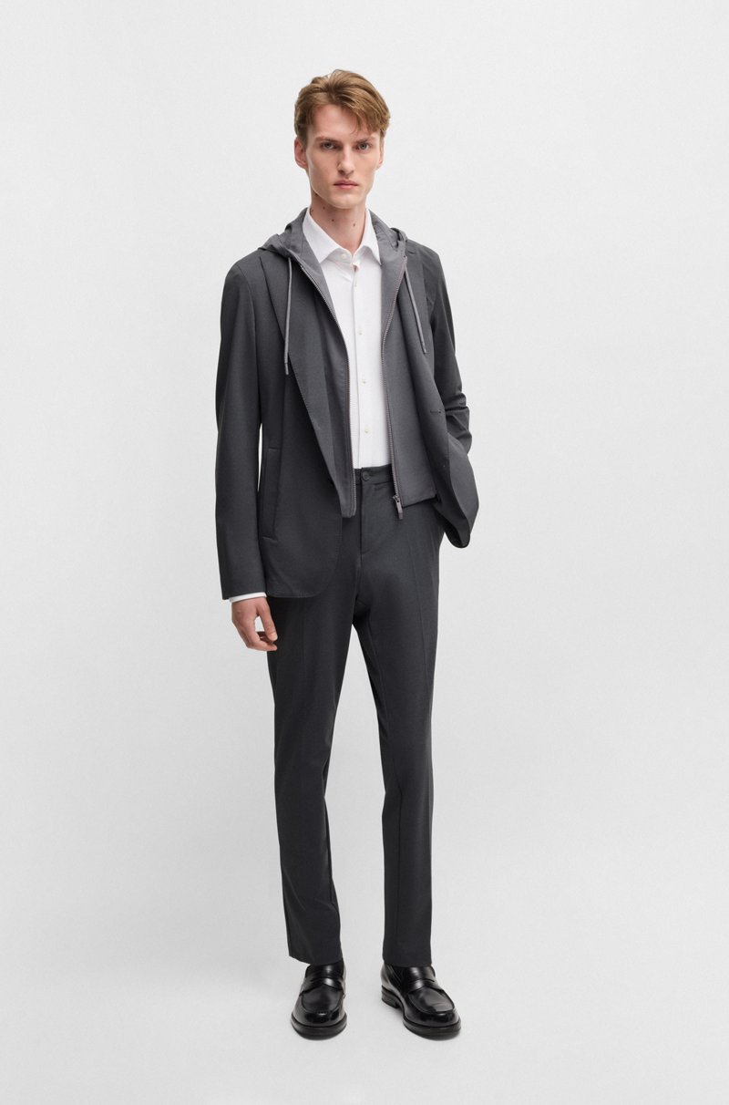 Hugo Boss Pantalones Slim Fit En Tejido Elástico Técnico Lavable