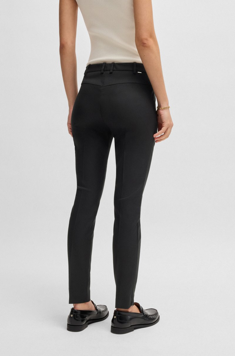 Hugo Boss Pantalones Slim Fit Tobilleros Con Cremallera En Los Bajos