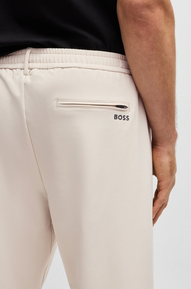 Hugo Boss Pantalones Tapered Fit De Tejido Elástico Repelente Al Agua