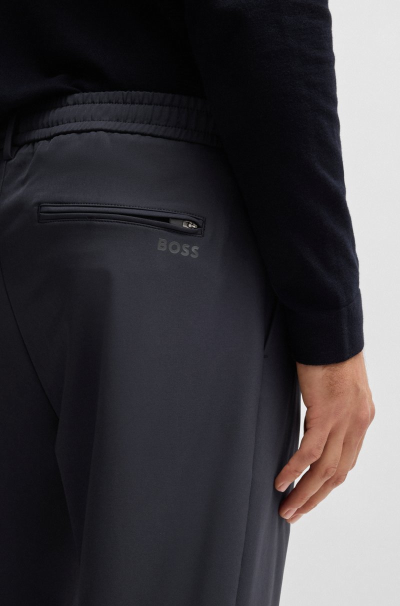Hugo Boss Pantalones Tapered Fit De Tejido Elástico Repelente Al Agua
