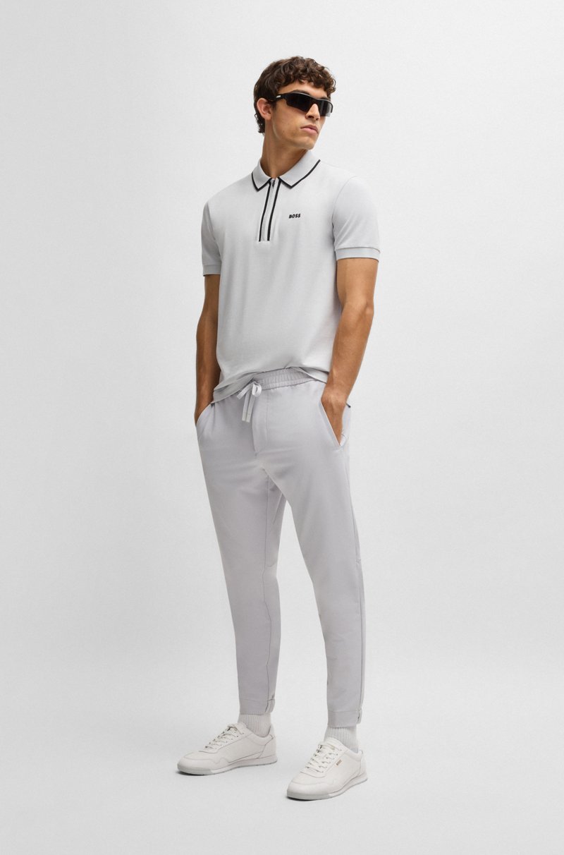 Hugo Boss Pantalones Tapered Fit De Tejido Elástico Repelente Al Agua