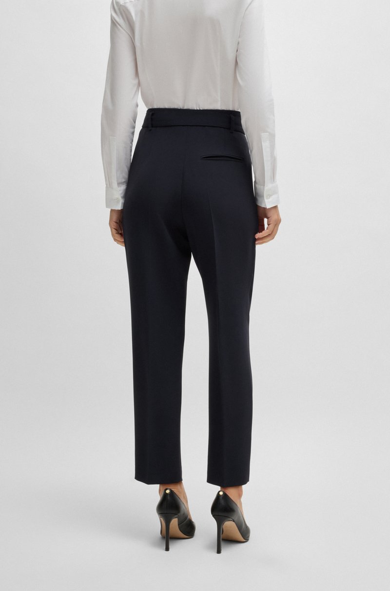 Hugo Boss Pantalones Tobilleros Regular Fit En Crepé Resistente A Las Arrugas