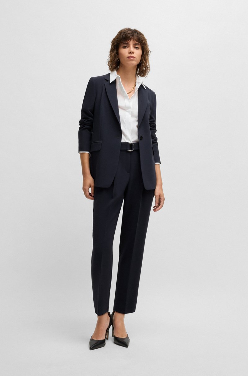 Hugo Boss Pantalones Tobilleros Regular Fit En Crepé Resistente A Las Arrugas