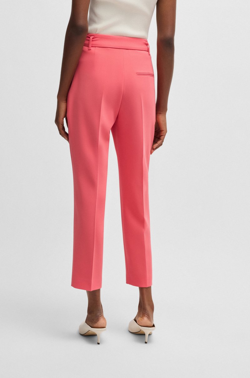 Hugo Boss Pantalones Tobilleros Regular Fit En Crepé Resistente A Las Arrugas