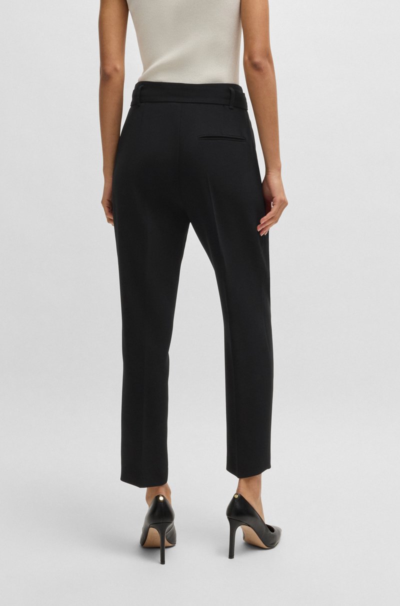 Hugo Boss Pantalones Tobilleros Regular Fit En Crepé Resistente A Las Arrugas