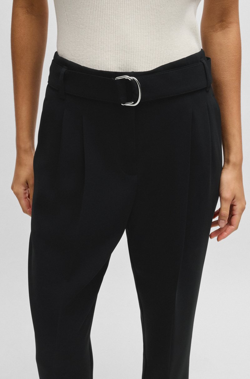 Hugo Boss Pantalones Tobilleros Regular Fit En Crepé Resistente A Las Arrugas