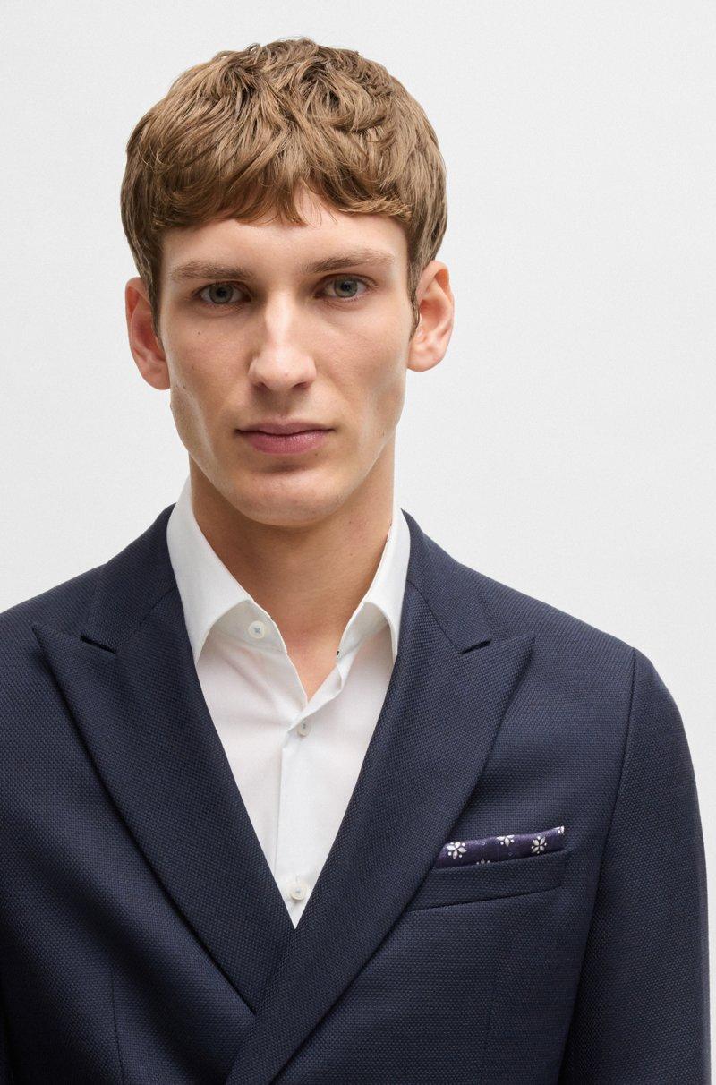 Hugo Boss Pañuelo De Bolsillo Con Logo Y Borde Estampado