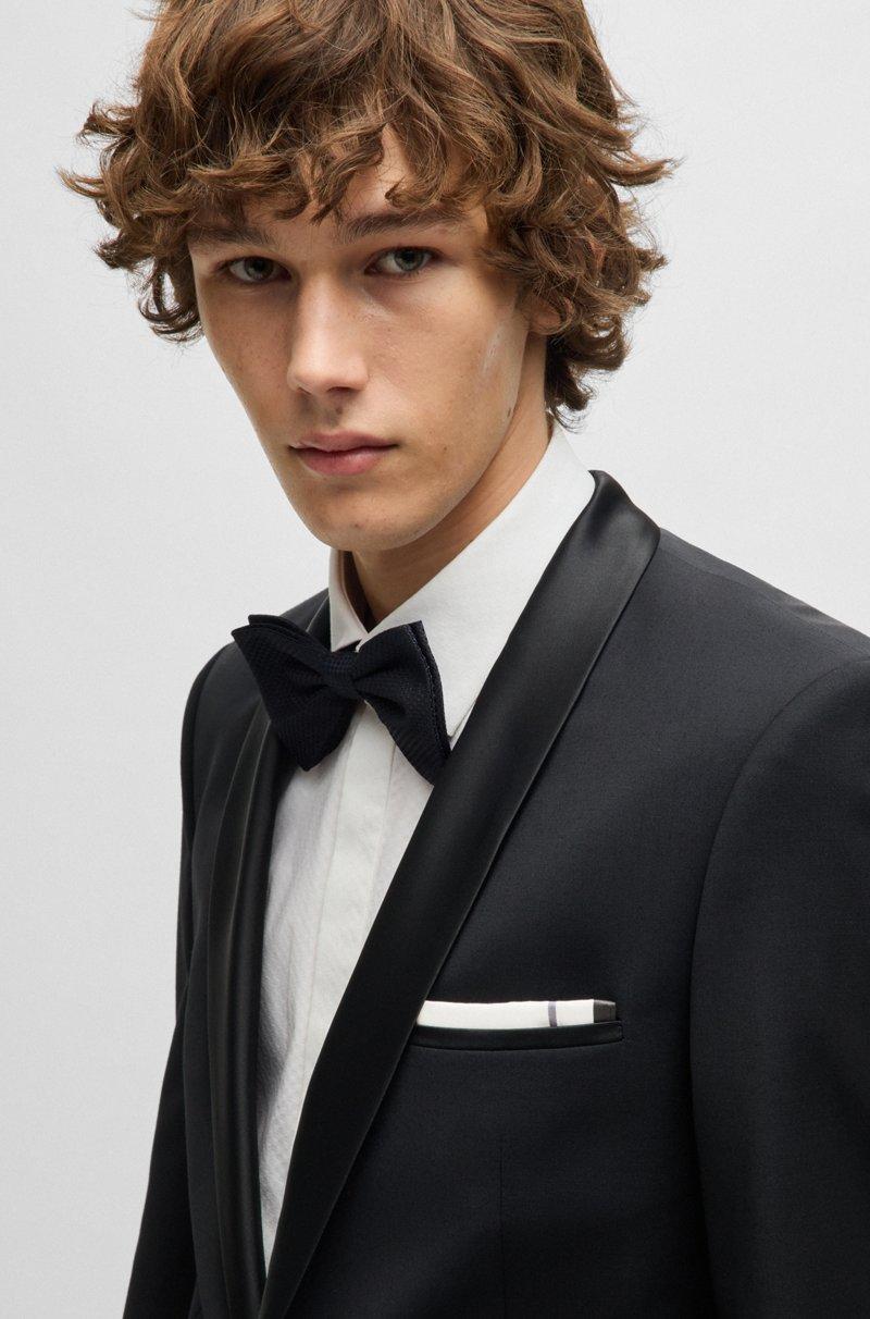 Hugo Boss Pañuelo De Bolsillo De Algodón Con Cenefa Y Logo