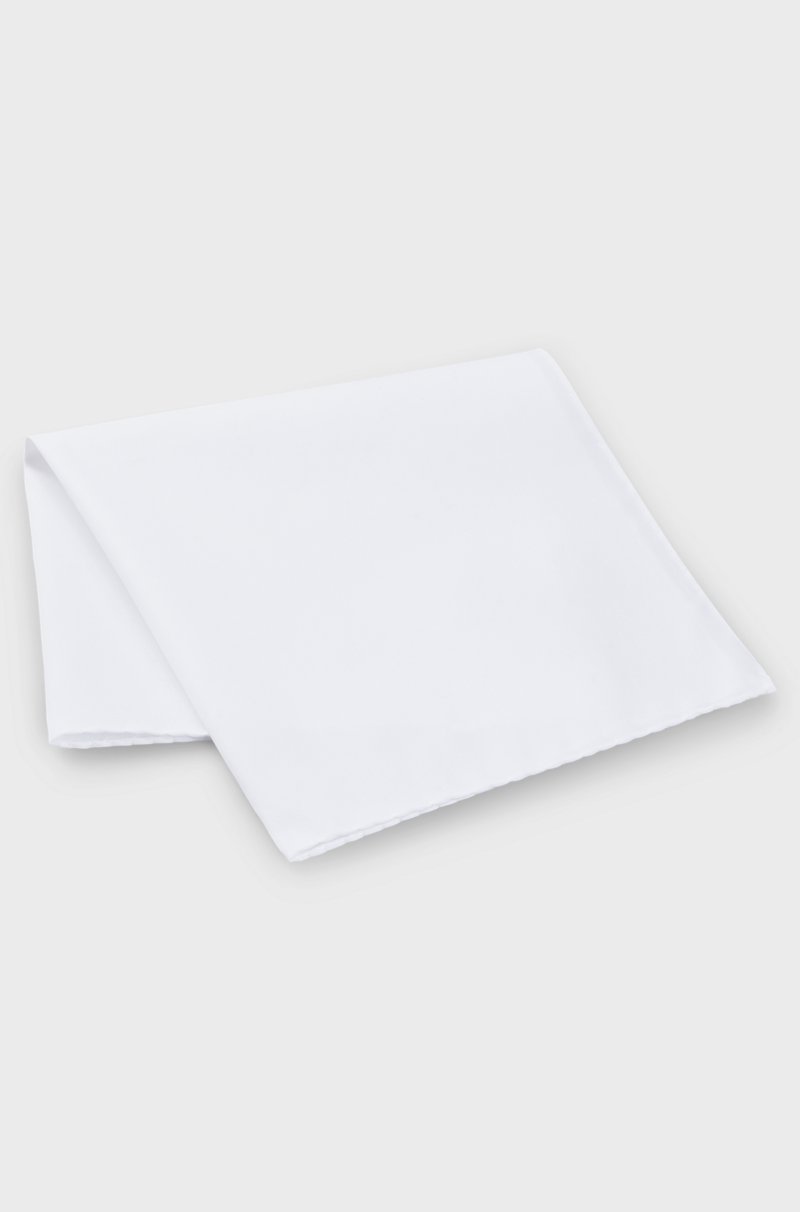 Hugo Boss Pañuelo De Bolsillo De Fabricación Italiana En Algodón Fácil De Planchar