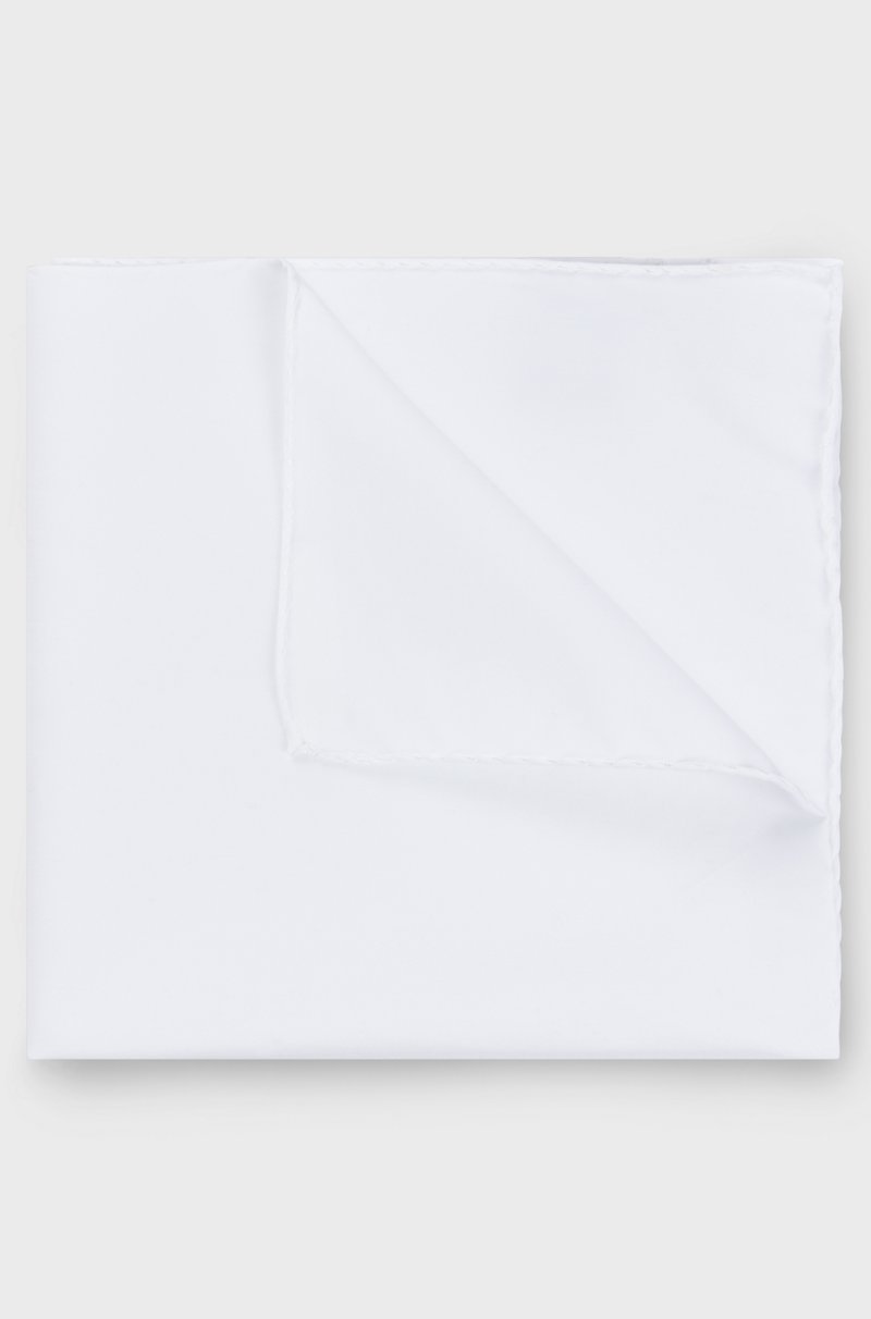 Hugo Boss Pañuelo de bolsillo de fabricación italiana en algodón fácil de planchar