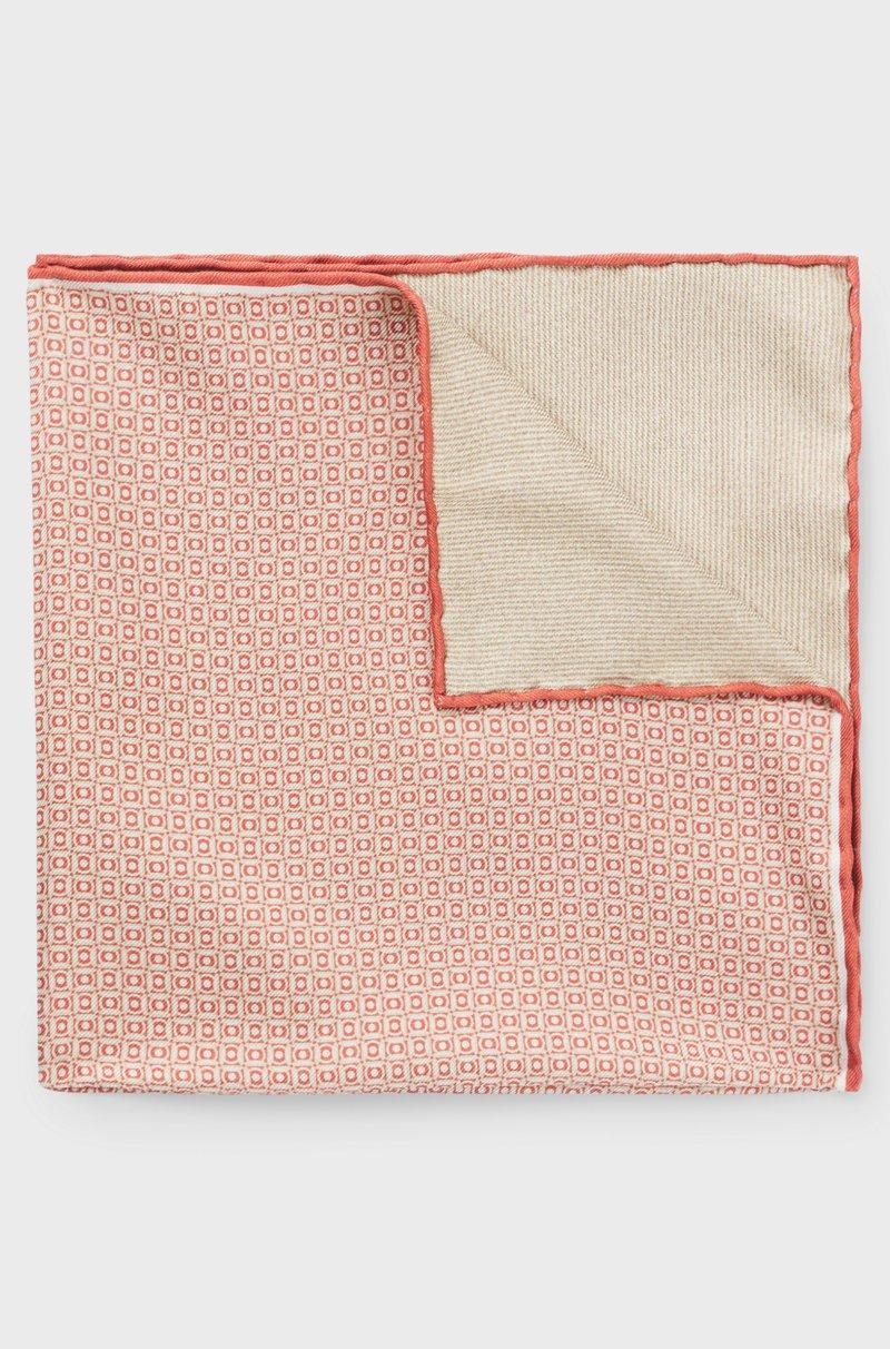 Hugo Boss Pañuelo de bolsillo de seda con estampado digital