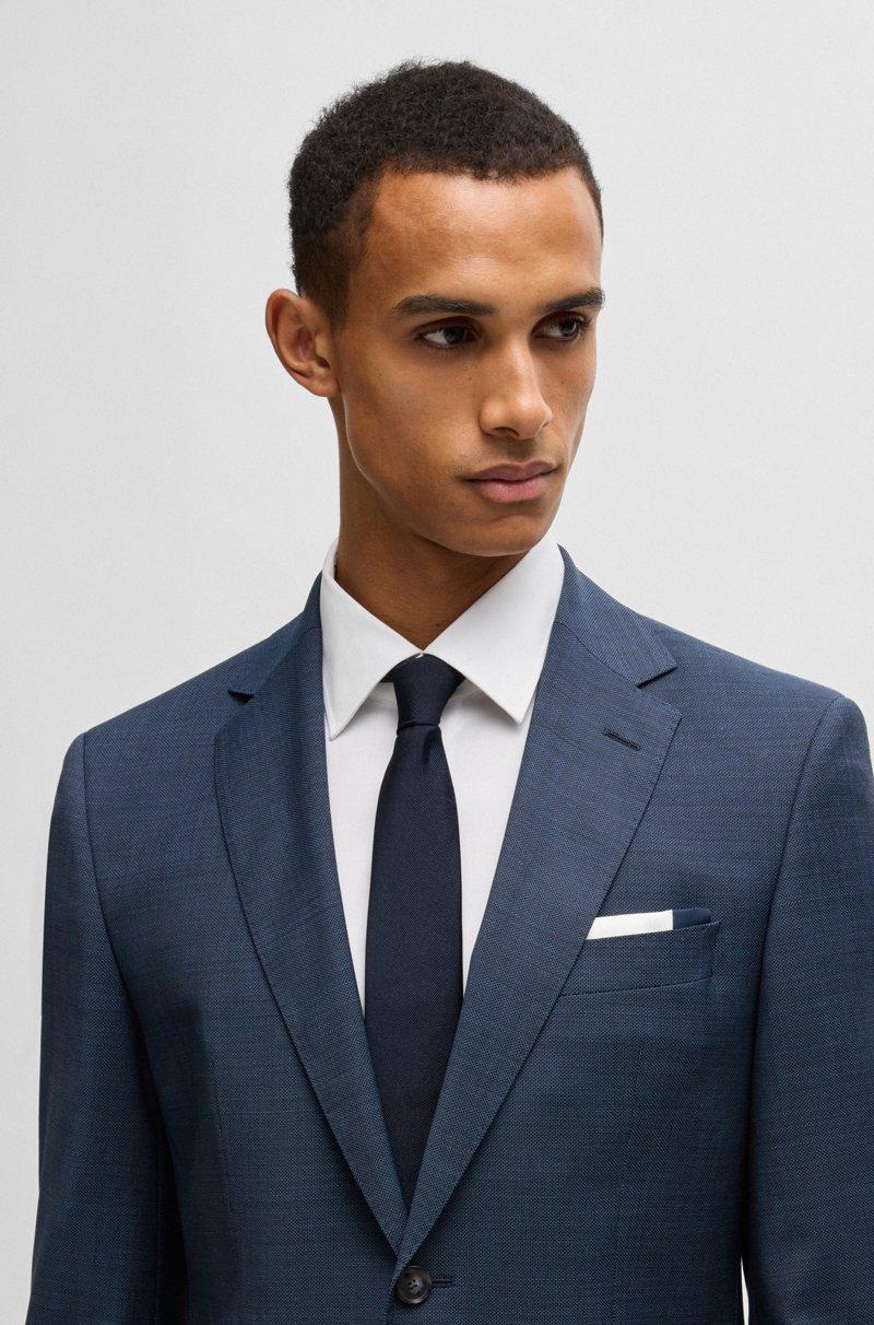 Hugo Boss Pañuelo De Bolsillo En Algodón Con Borde Y Logo Estampado