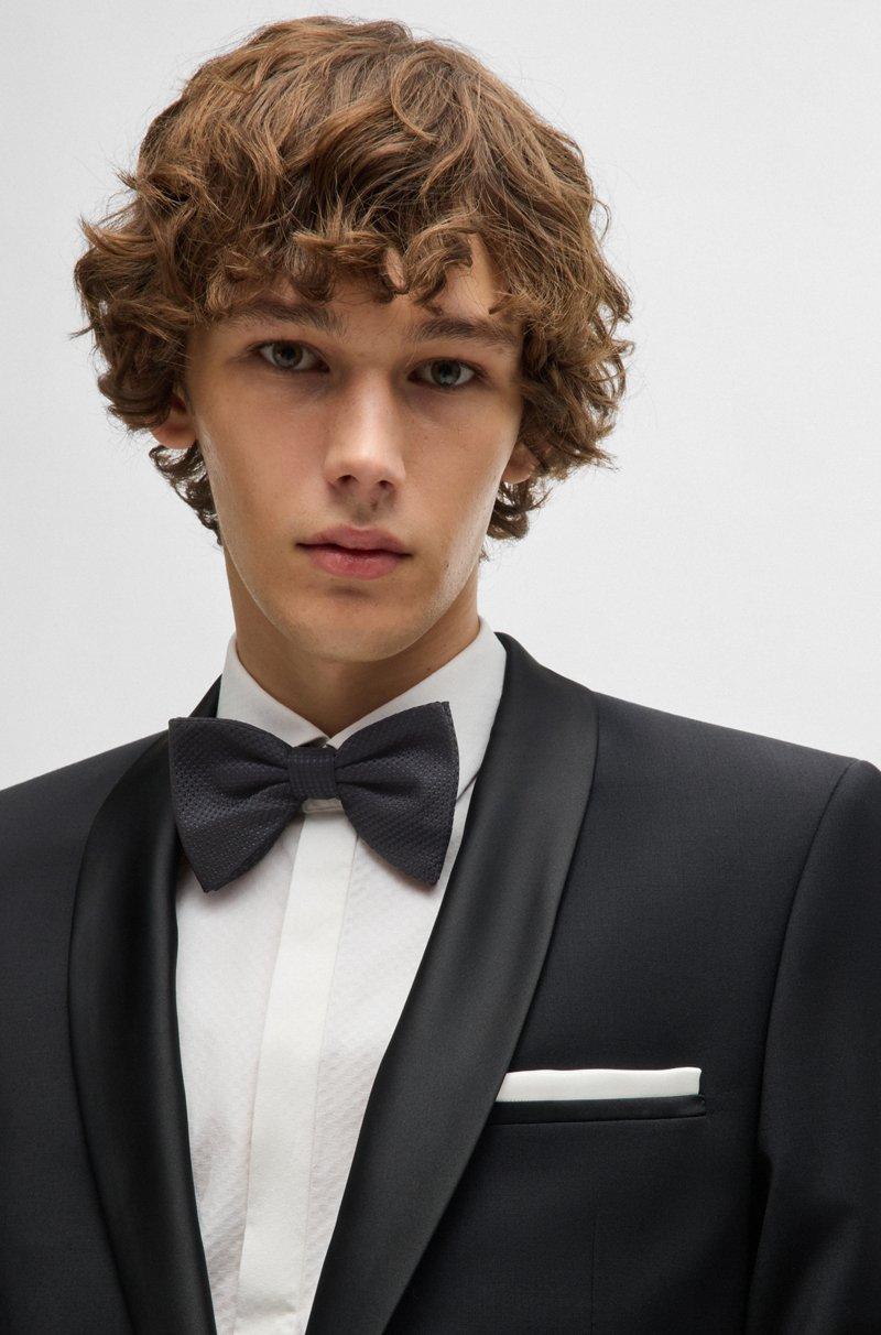 Hugo Boss Pañuelo De Bolsillo En Sarga De Seda Exclusiva