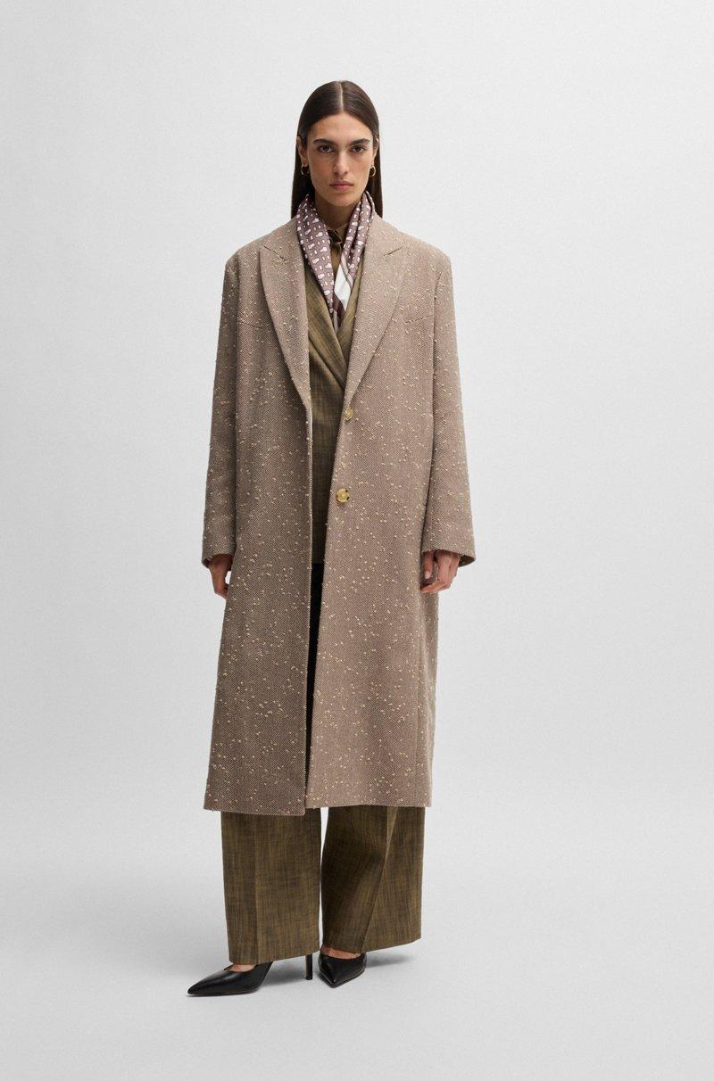 Hugo Boss Pañuelo De Sarga De Seda Estampada Hecho En Italia