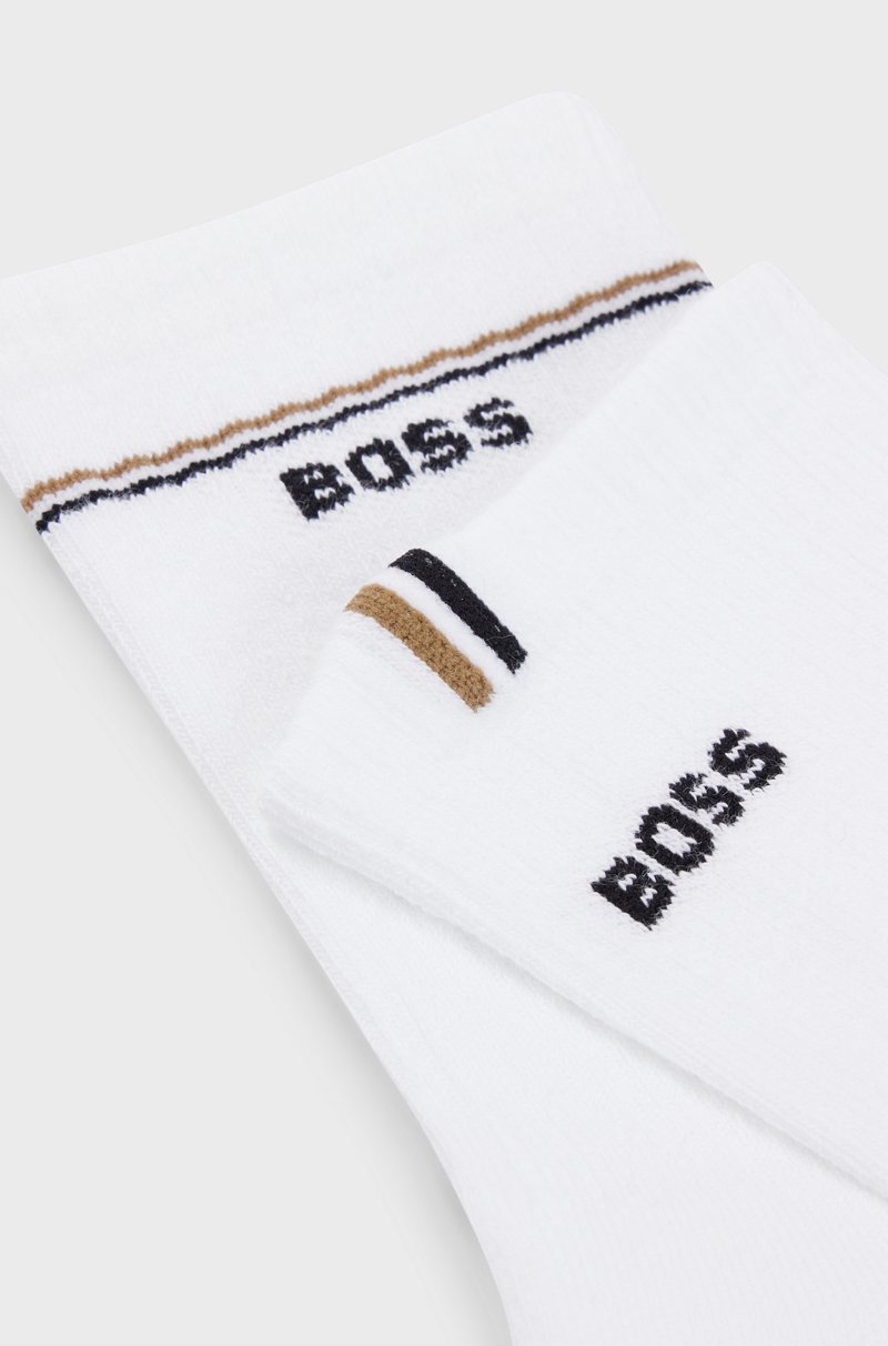 Hugo Boss Paquete De 2 Pares De Calcetines Cortos Con Detalles De Logos