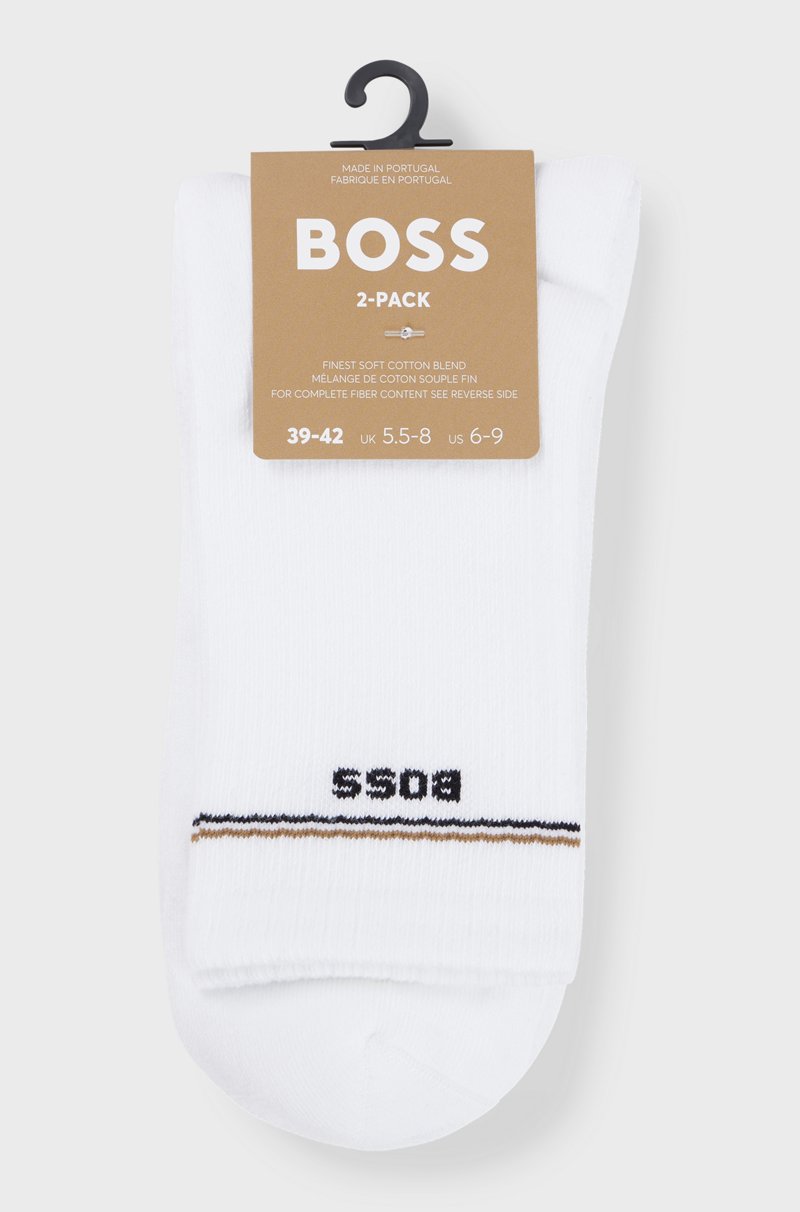 Hugo Boss Paquete De 2 Pares De Calcetines Cortos Con Detalles De Logos