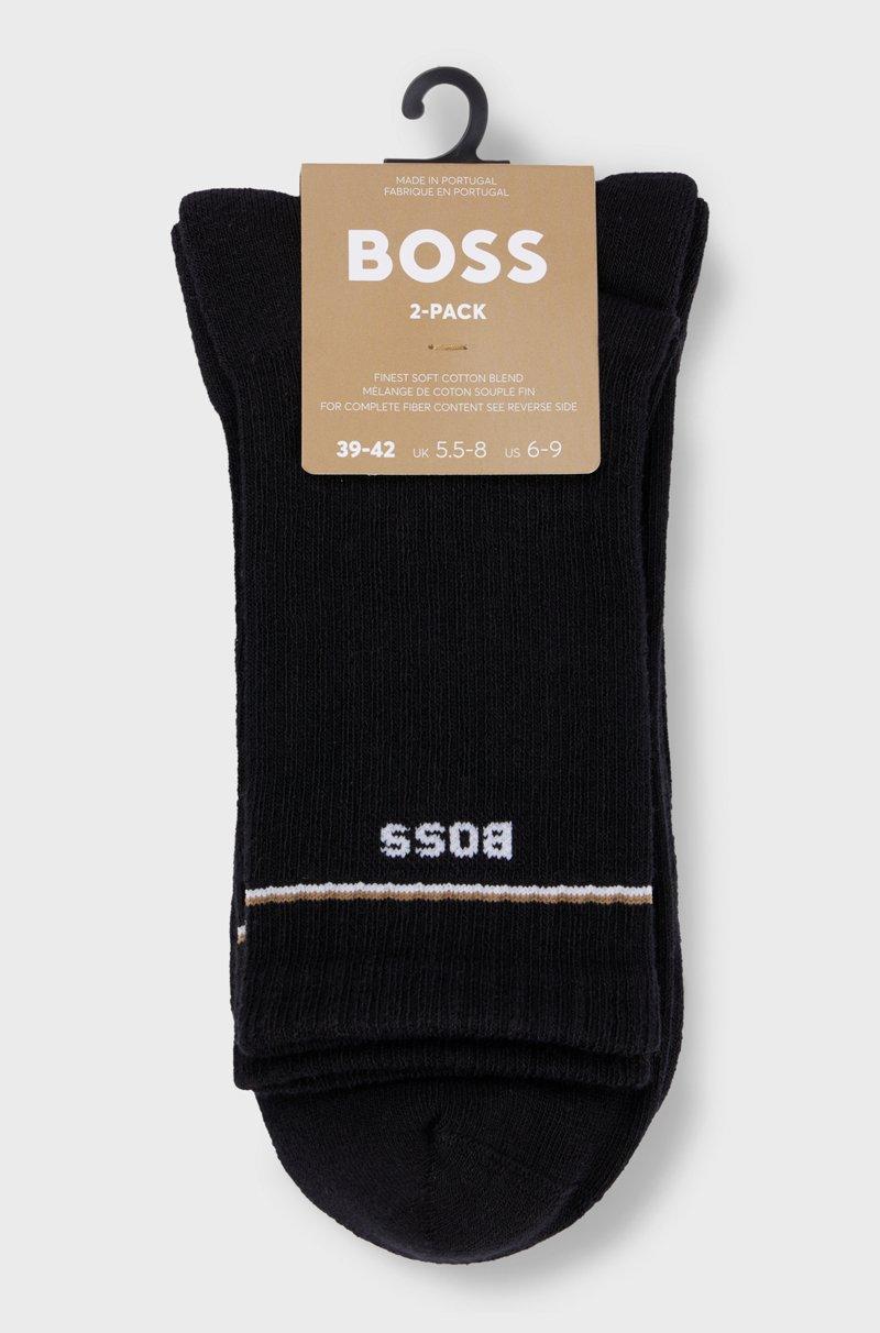 Hugo Boss Paquete De 2 Pares De Calcetines Cortos Con Detalles De Logos
