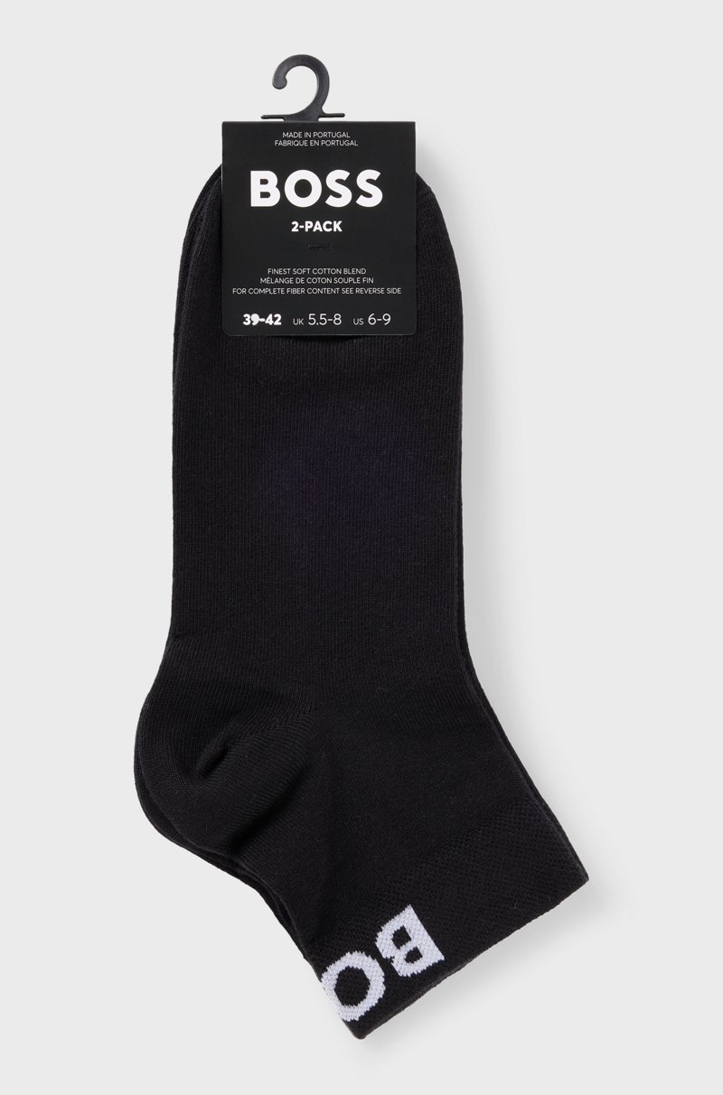 Hugo Boss Paquete De 2 Pares De Calcetines Cortos Con Logos En Contraste