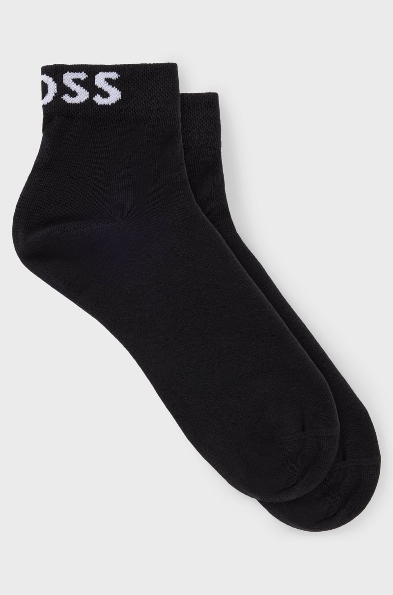 Hugo Boss Paquete de 2 pares de calcetines cortos con logos en contraste