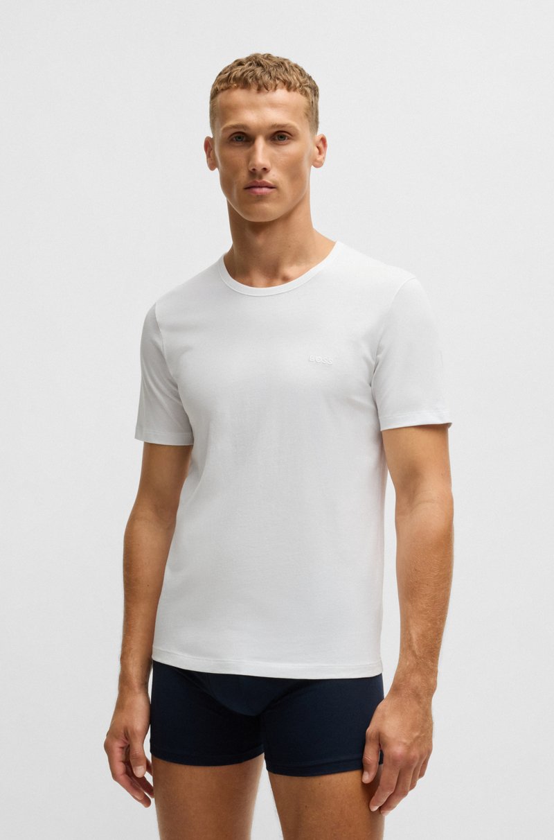 Hugo Boss Paquete De 3 Camisetas Interiores Con Logos Bordados