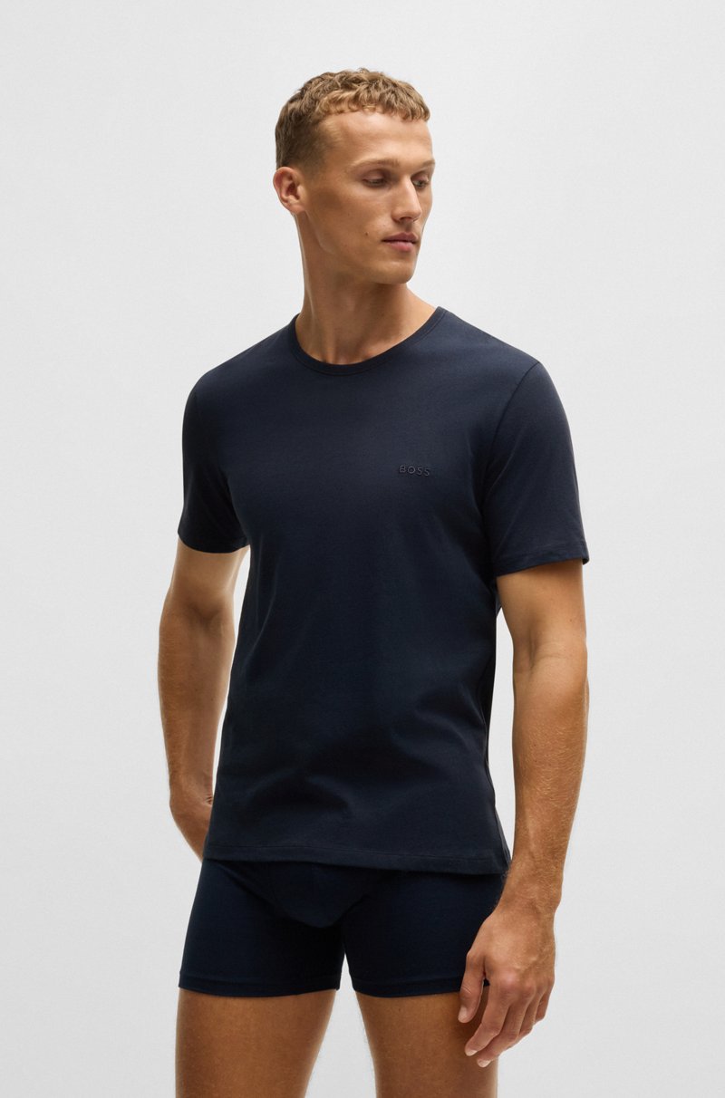 Hugo Boss Paquete De 3 Camisetas Interiores Con Logos Bordados