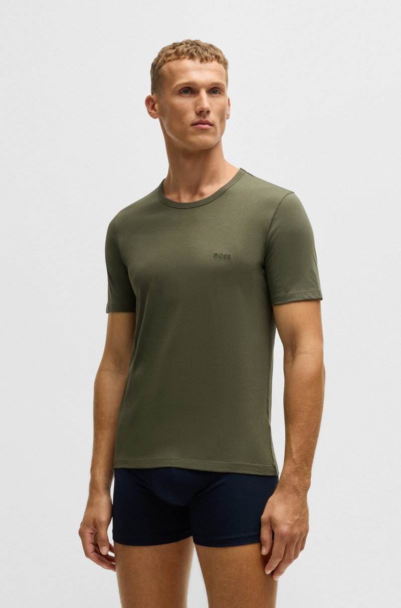 Hugo Boss Paquete De 3 Camisetas Interiores Con Logos Bordados